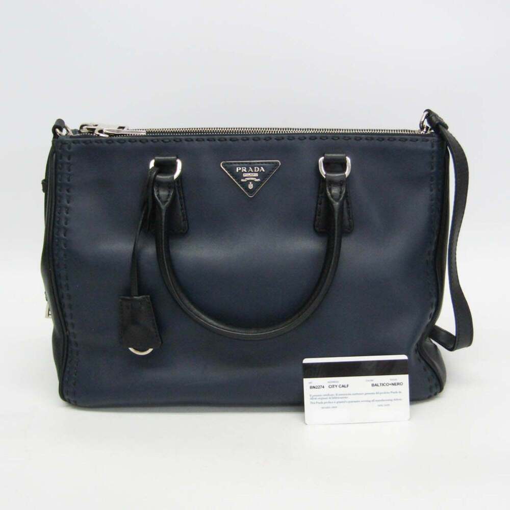 PRADA Black Leather Shoulder Bag - Picture 2 of 16